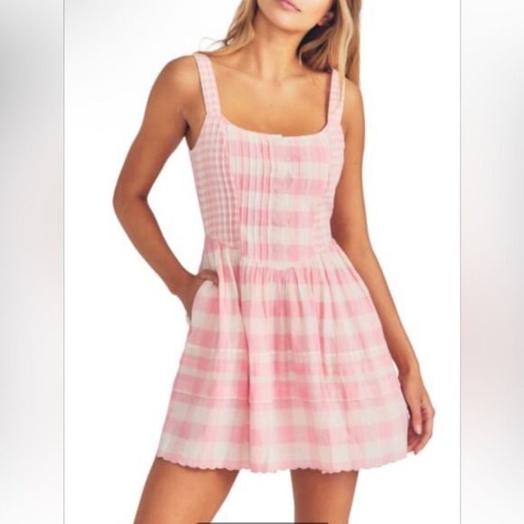 LoveShackFancy Chennedy Mini Dress Pink Size 0 - Picture 11 of 11